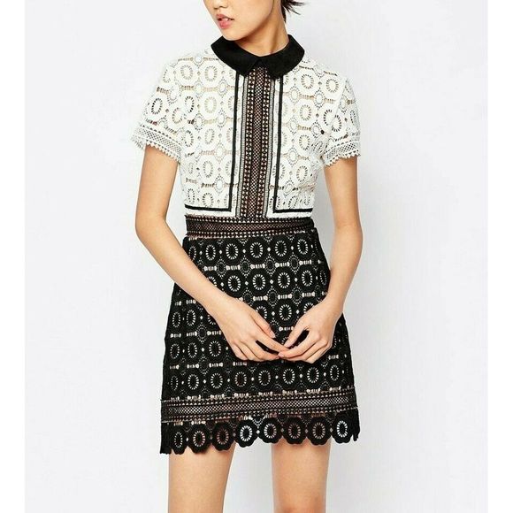 Self-Portrait Dresses & Skirts - Self Portrait Felicia Guipure Lace Mini Dress 4